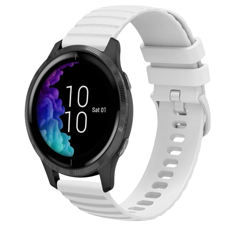 20mm Wavy Dot Pattern Solid Color Silicone Watch Band, For Garmin Forerunner 55, For Garmin Venu