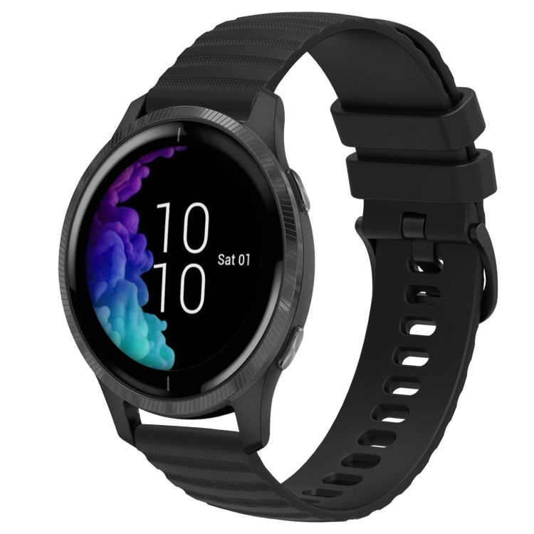 20mm Wavy Dot Pattern Solid Color Silicone Watch Band, For Garmin Forerunner 55, For Garmin Venu