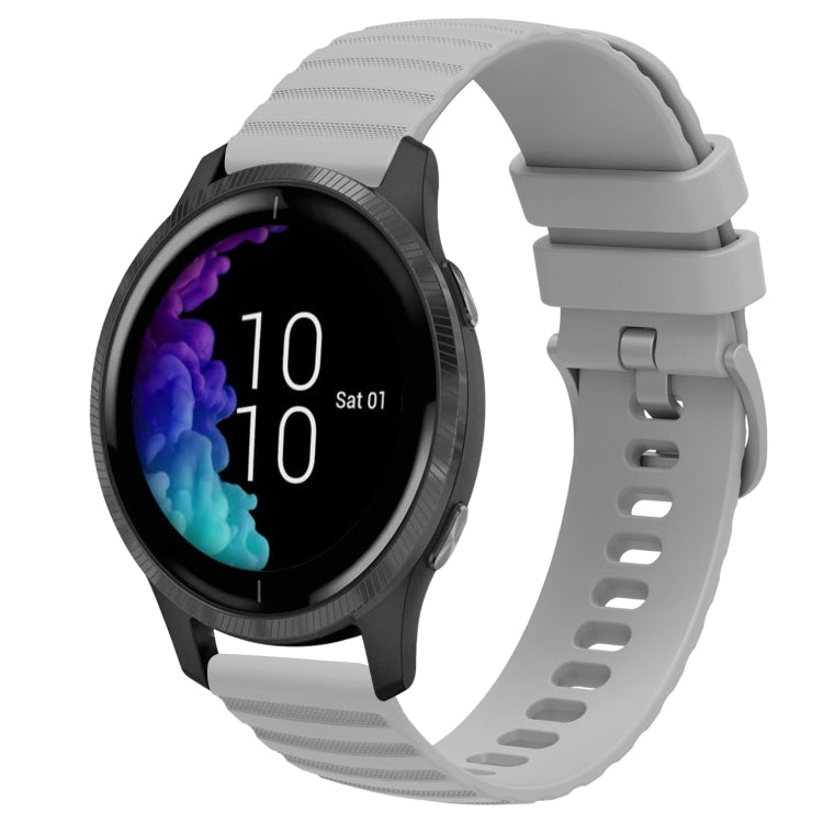 20mm Wavy Dot Pattern Solid Color Silicone Watch Band, For Garmin Forerunner 55, For Garmin Venu