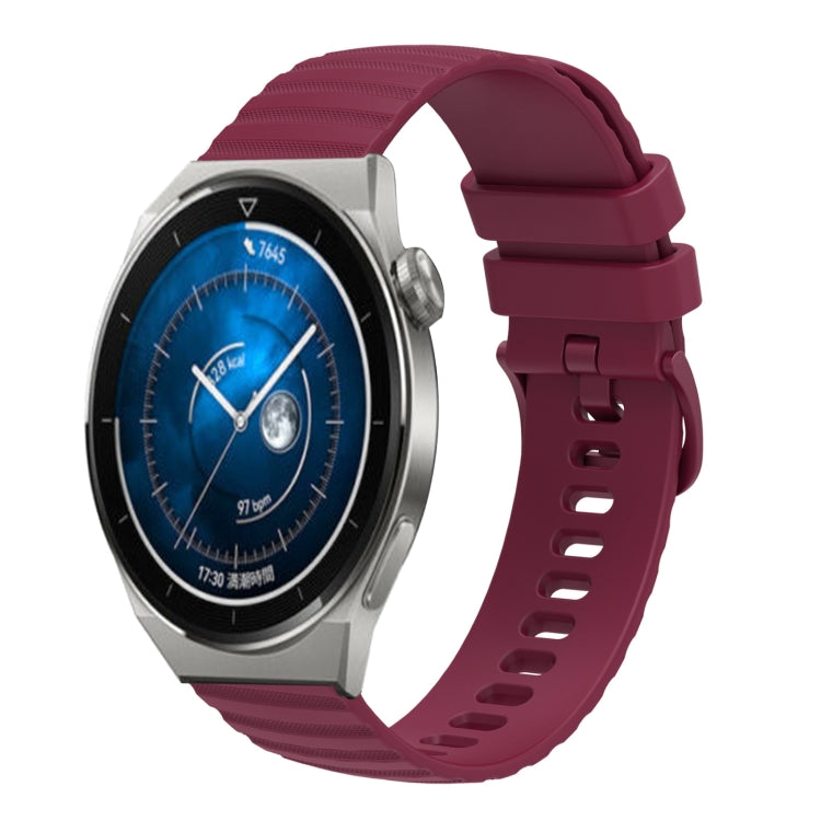 22mm Wavy Dot Pattern Solid Color Silicone Watch Band, For Huawei Watch GT3 Pro 46mm, For Huawei Watch GT3 46mm