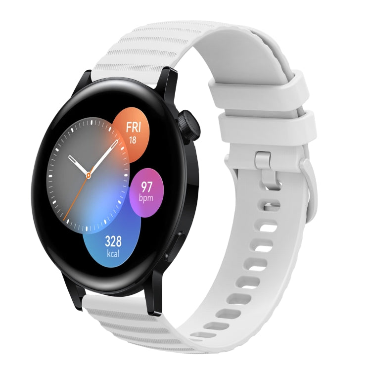 22mm Wavy Dot Pattern Solid Color Silicone Watch Band, For Huawei Watch GT3 Pro 46mm, For Huawei Watch GT3 46mm