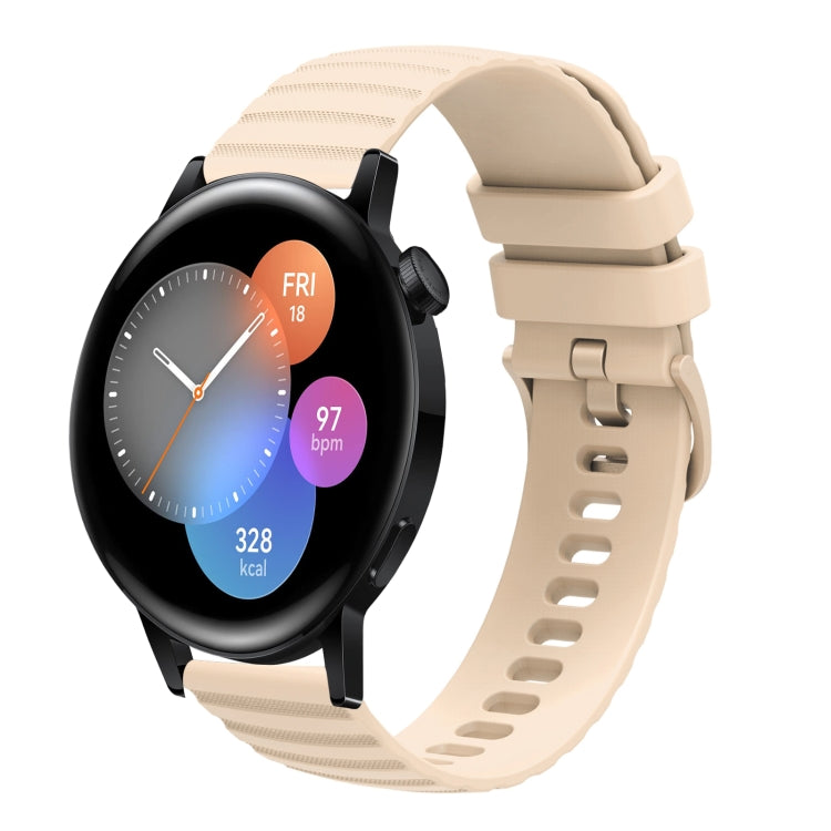 22mm Wavy Dot Pattern Solid Color Silicone Watch Band, For Huawei Watch GT3 Pro 46mm, For Huawei Watch GT3 46mm