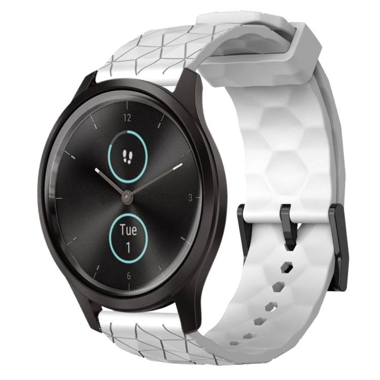 20mm Football Pattern Solid Color Silicone Watch Band, For Garminmove Style, For Garmin Forerunner 645 Music