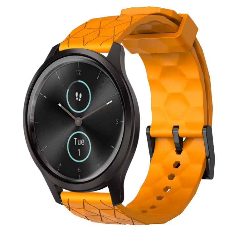 20mm Football Pattern Solid Color Silicone Watch Band, For Garminmove Style, For Garmin Forerunner 645 Music