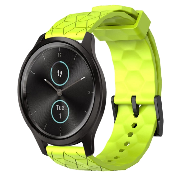 20mm Football Pattern Solid Color Silicone Watch Band, For Garminmove Style, For Garmin Forerunner 645 Music