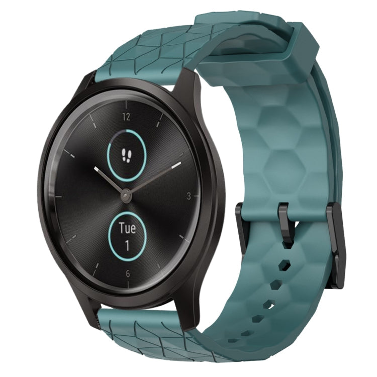 20mm Football Pattern Solid Color Silicone Watch Band, For Garminmove Style, For Garmin Forerunner 645 Music