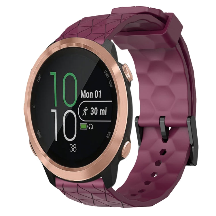 20mm Football Pattern Solid Color Silicone Watch Band, For Garminmove Style, For Garmin Forerunner 645 Music