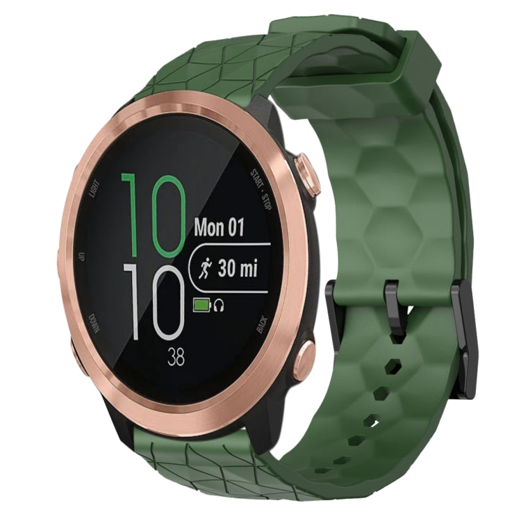20mm Football Pattern Solid Color Silicone Watch Band, For Garminmove Style, For Garmin Forerunner 645 Music