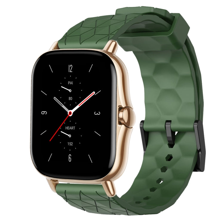 20mm Football Pattern Solid Color Silicone Watch Band, For Amazfit GTS 2E, For Amazfit GTS 2 Mini