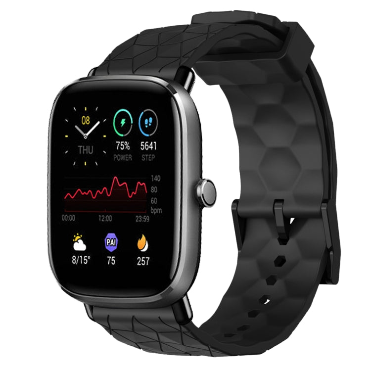 20mm Football Pattern Solid Color Silicone Watch Band, For Amazfit GTS 2E, For Amazfit GTS 2 Mini