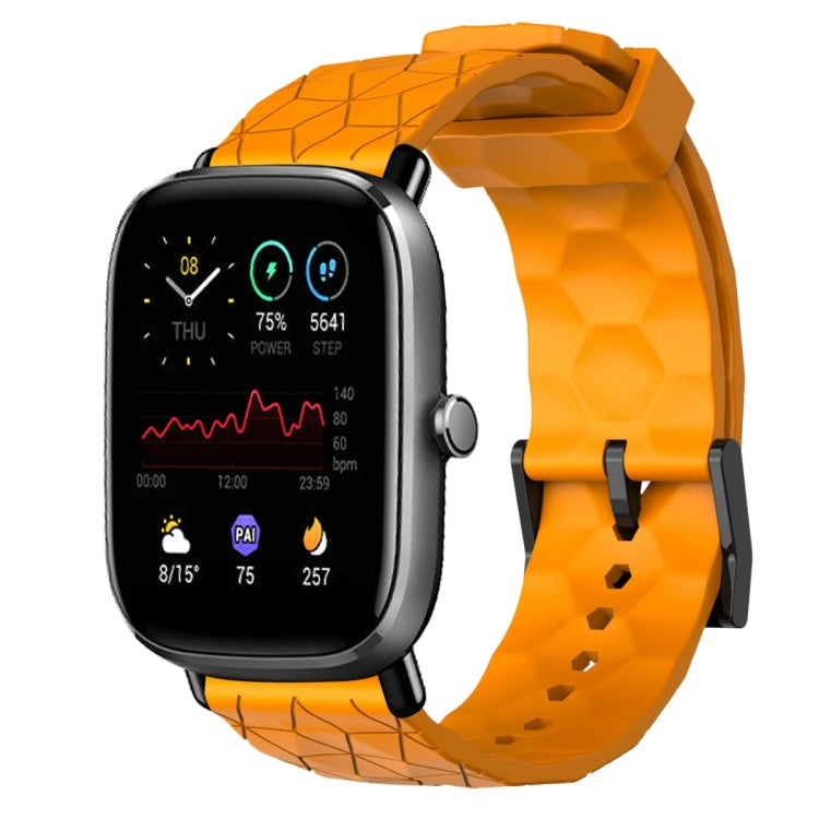20mm Football Pattern Solid Color Silicone Watch Band, For Amazfit GTS 2E, For Amazfit GTS 2 Mini