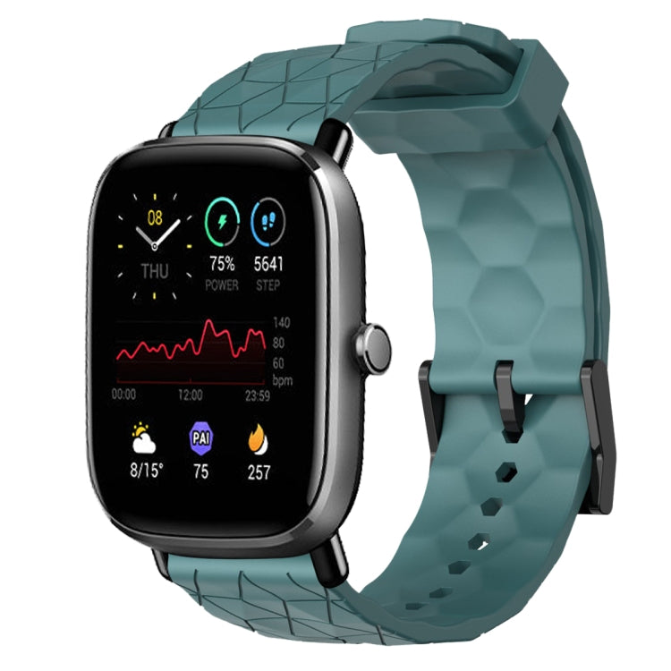 20mm Football Pattern Solid Color Silicone Watch Band, For Amazfit GTS 2E, For Amazfit GTS 2 Mini