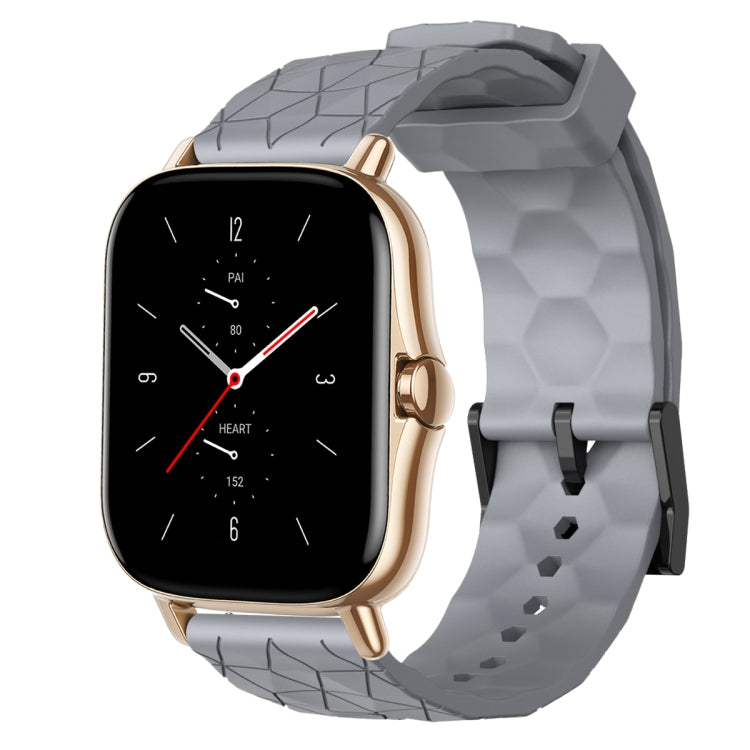 20mm Football Pattern Solid Color Silicone Watch Band, For Amazfit GTS 2, For Amazfit GTS