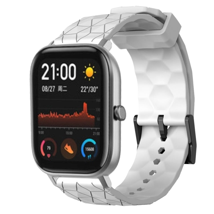 20mm Football Pattern Solid Color Silicone Watch Band, For Amazfit GTS 2, For Amazfit GTS