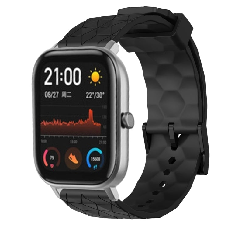 20mm Football Pattern Solid Color Silicone Watch Band, For Amazfit GTS 2, For Amazfit GTS