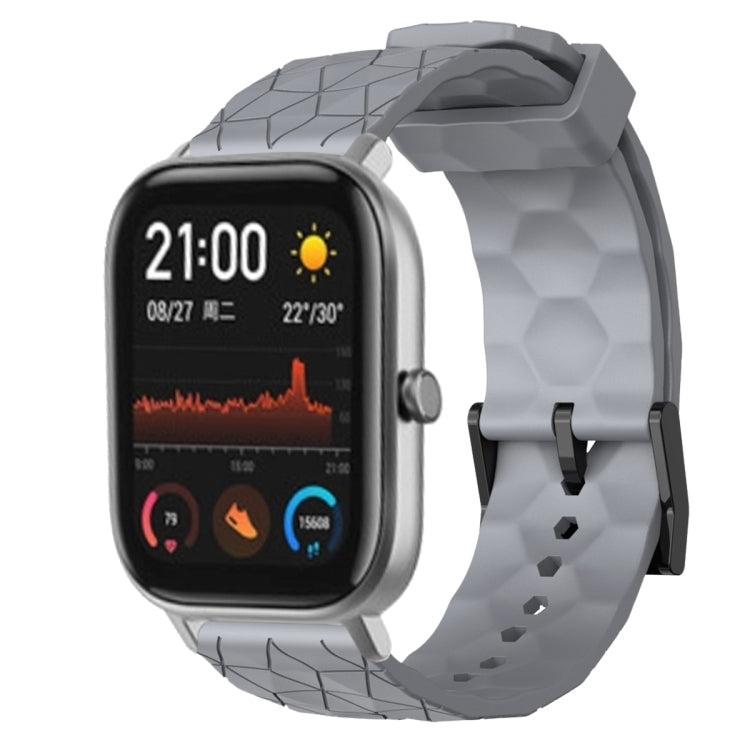 20mm Football Pattern Solid Color Silicone Watch Band, For Amazfit GTS 2, For Amazfit GTS