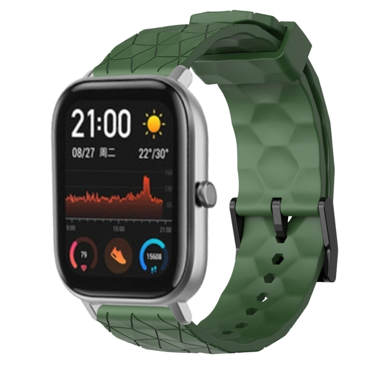 20mm Football Pattern Solid Color Silicone Watch Band, For Amazfit GTS 2, For Amazfit GTS