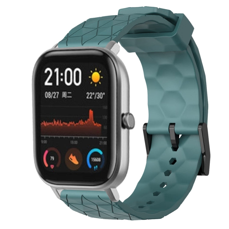 20mm Football Pattern Solid Color Silicone Watch Band, For Amazfit GTS 2, For Amazfit GTS