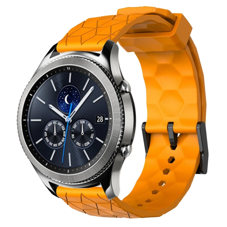 22mm Football Pattern Solid Color Silicone Watch Band, For Samsung Gear S3 Classic, For Samsung Gear S3 Frontier