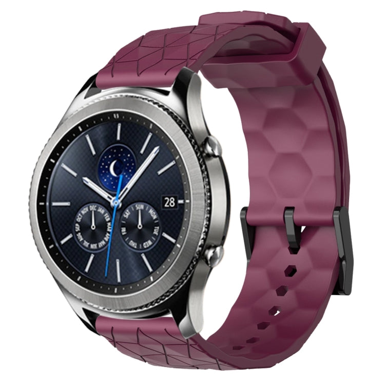 22mm Football Pattern Solid Color Silicone Watch Band, For Samsung Gear S3 Classic, For Samsung Gear S3 Frontier