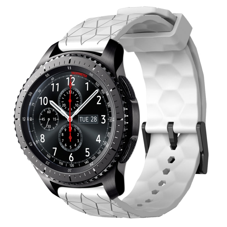 22mm Football Pattern Solid Color Silicone Watch Band, For Samsung Gear S3 Classic, For Samsung Gear S3 Frontier