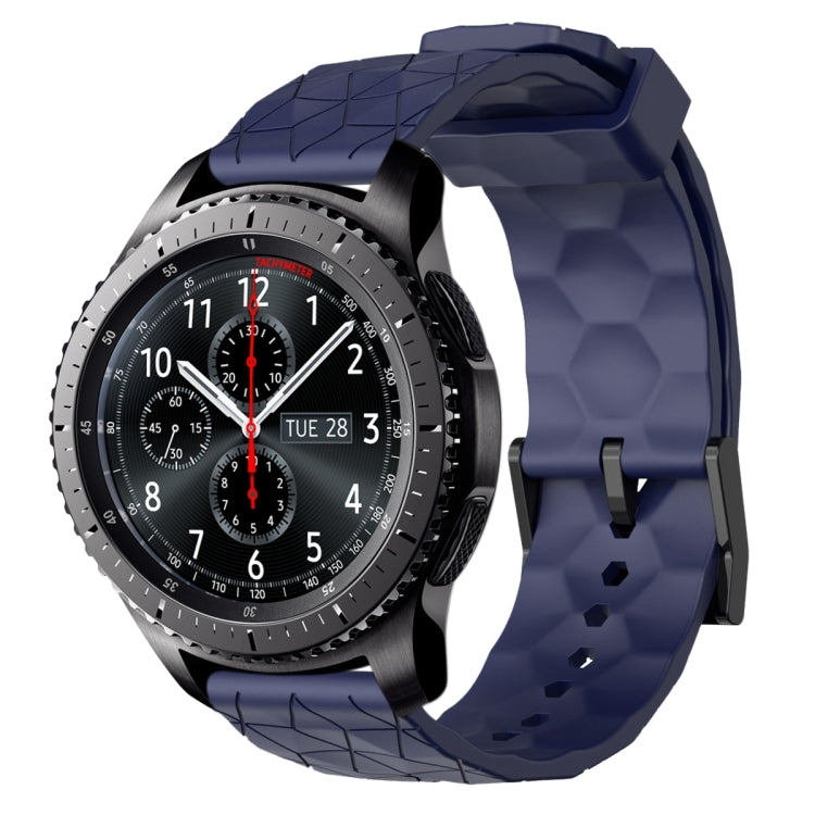 22mm Football Pattern Solid Color Silicone Watch Band, For Samsung Gear S3 Classic, For Samsung Gear S3 Frontier