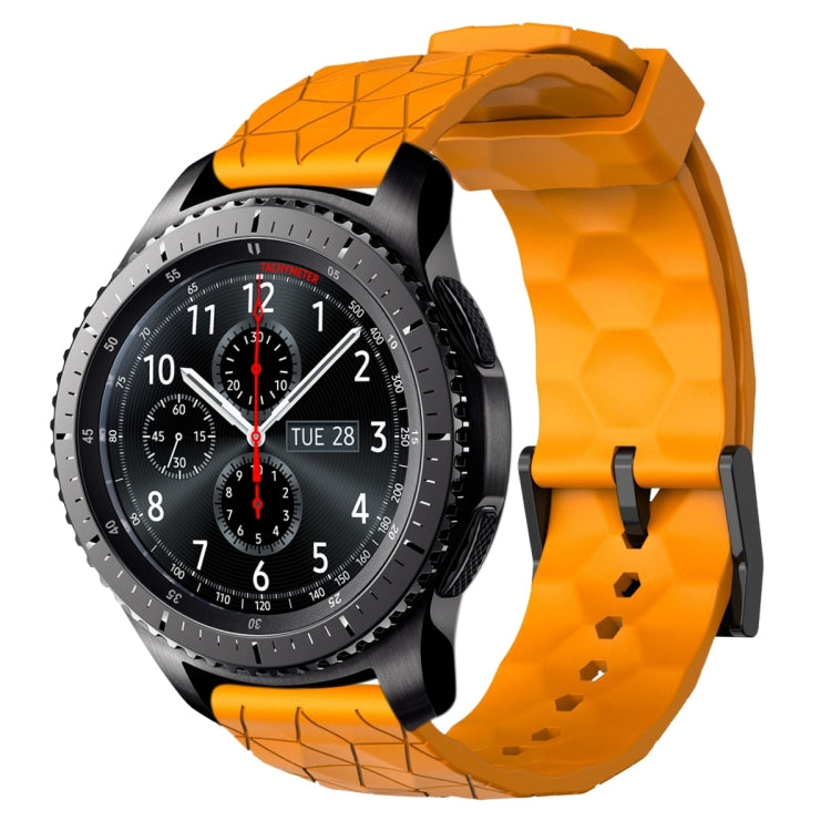 22mm Football Pattern Solid Color Silicone Watch Band, For Samsung Gear S3 Classic, For Samsung Gear S3 Frontier