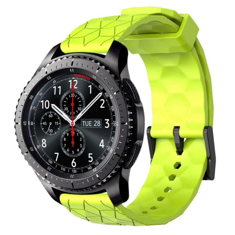 22mm Football Pattern Solid Color Silicone Watch Band, For Samsung Gear S3 Classic, For Samsung Gear S3 Frontier
