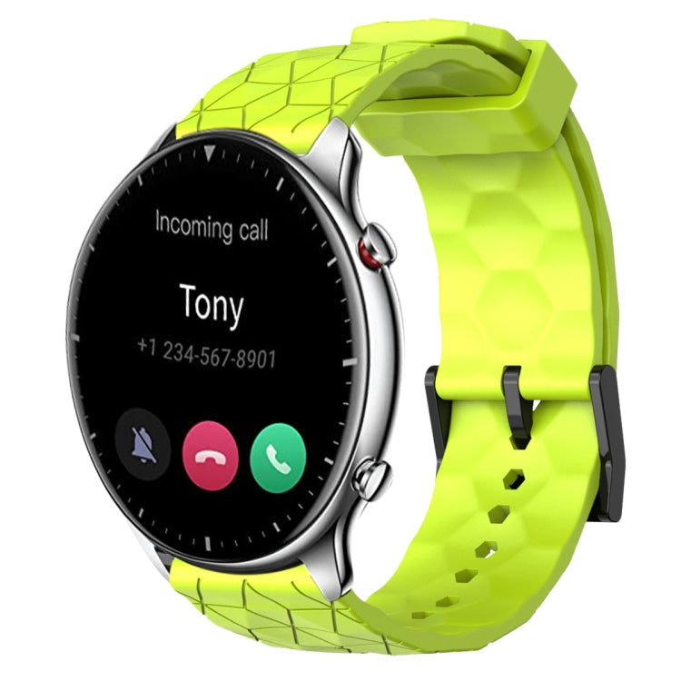 22mm Football Pattern Solid Color Silicone Watch Band, For Amazfit GTR 2, For Amazfit 3