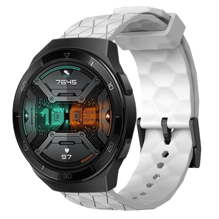 22mm Football Pattern Solid Color Silicone Watch Band, For Huawei Watch GT 2E, For Huawei GT2 46mm