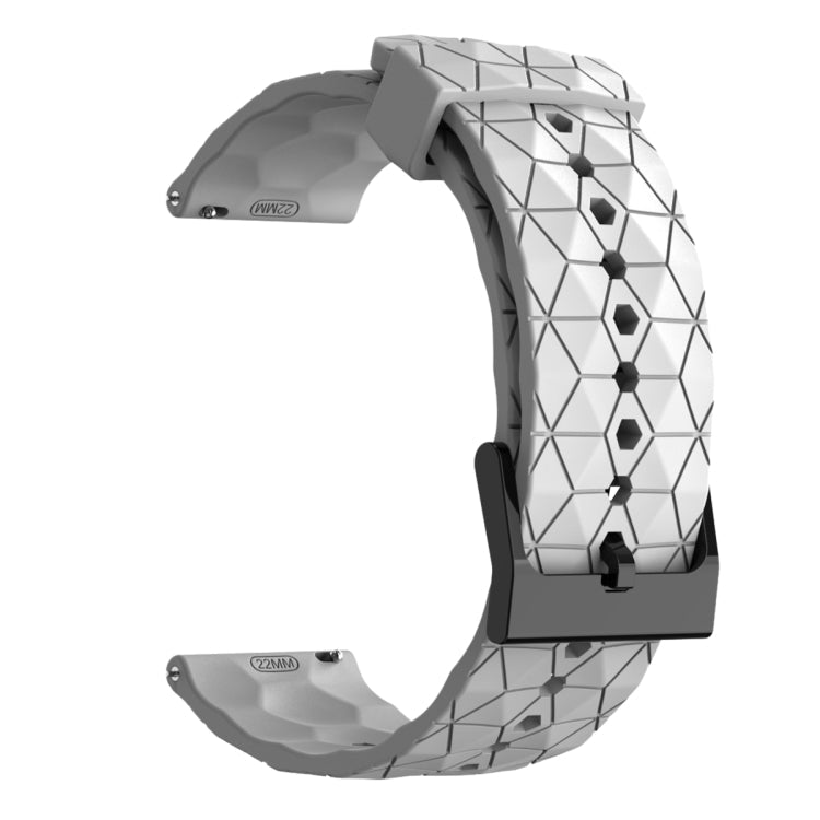 22mm Football Pattern Solid Color Silicone Watch Band, For Huawei Watch GT 2E, For Huawei GT2 46mm