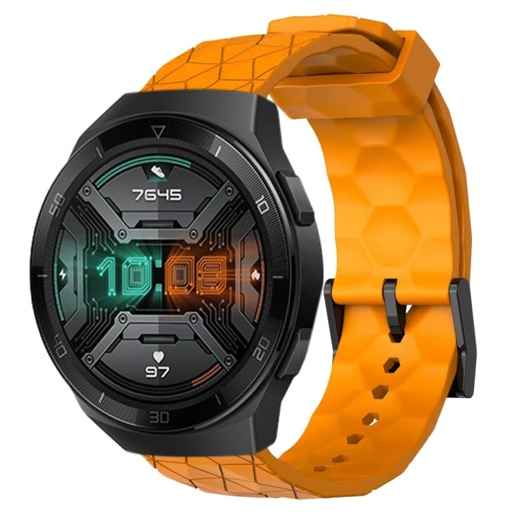 22mm Football Pattern Solid Color Silicone Watch Band, For Huawei Watch GT 2E, For Huawei GT2 46mm