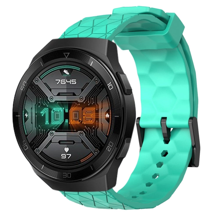 22mm Football Pattern Solid Color Silicone Watch Band, For Huawei Watch GT 2E, For Huawei GT2 46mm