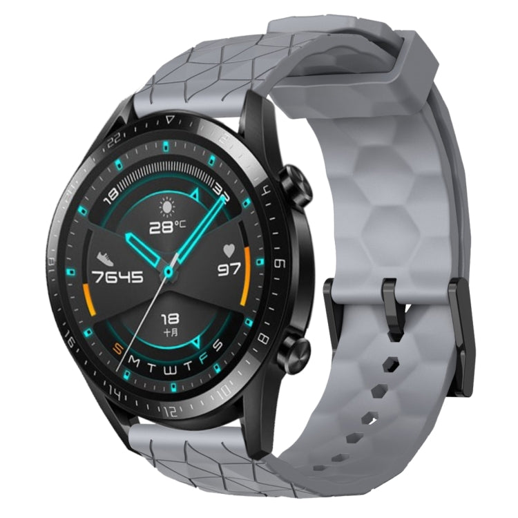 22mm Football Pattern Solid Color Silicone Watch Band, For Huawei Watch GT 2E, For Huawei GT2 46mm