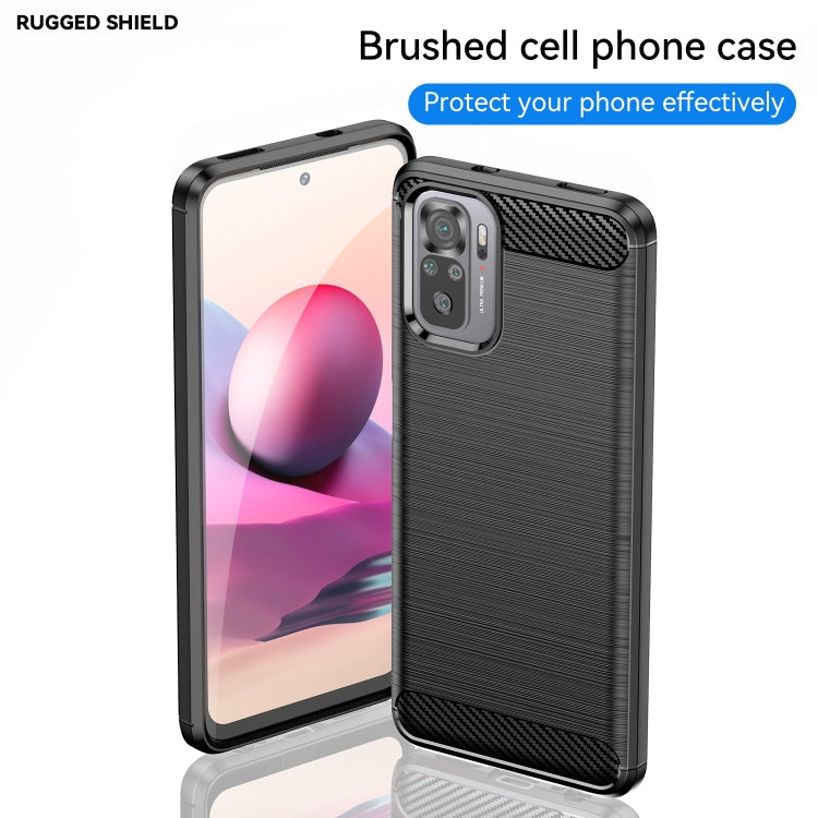 For Xiaomi Poco M5s Brushed Texture Carbon Fiber TPU Phone Case, For Xiaomi Poco M5s