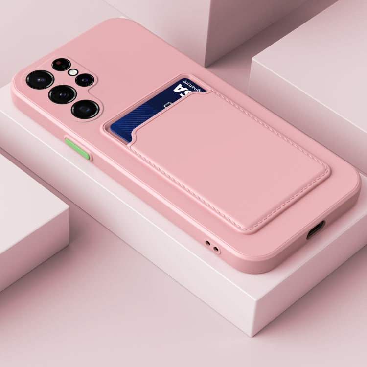 Skin Feel Card TPU Contrast Color Button Phone Case, For Samsung Galaxy S23 Ultra 5G, For Samsung Galaxy A14 5G
