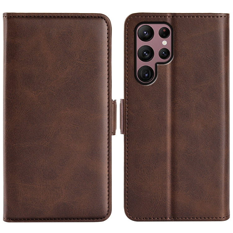 For Samsung Galaxy S23 Ultra 5G Dual-side Magnetic Buckle Leather Phone Case, For Samsung Galaxy S23 Ultra 5G