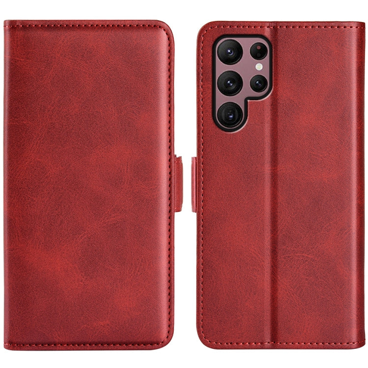 For Samsung Galaxy S23 Ultra 5G Dual-side Magnetic Buckle Leather Phone Case, For Samsung Galaxy S23 Ultra 5G