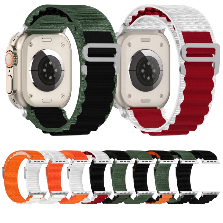 Double Color Nylon Watch Band, For Apple Watch Series 8&7 41mm/SE 2&6&SE&5&4 40mm