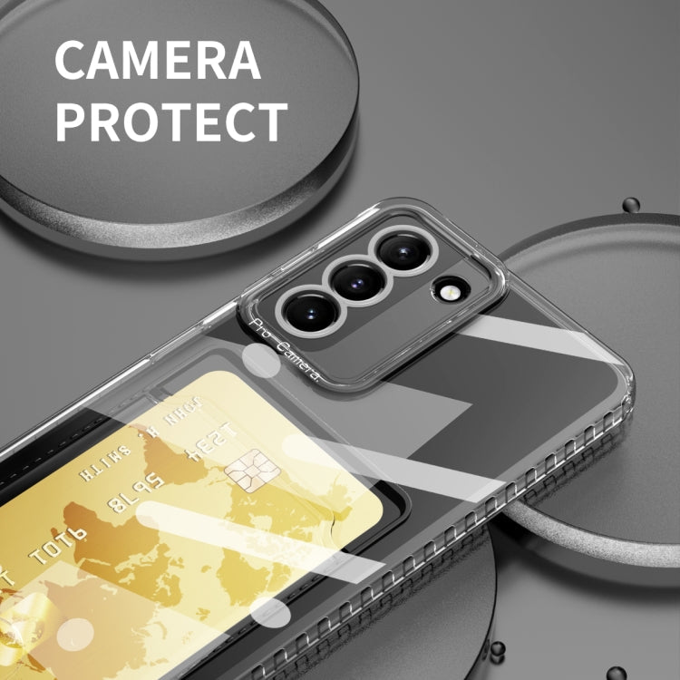 Card Bag Shockproof Transparent Phone Case, For Samsung Galaxy S23 5G, For Samsung Galaxy S23+ 5G, For Samsung Galaxy S23 Ultra 5G