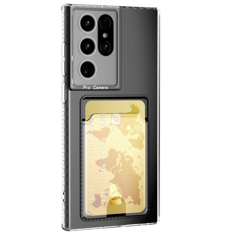 Card Bag Shockproof Transparent Phone Case, For Samsung Galaxy S23 5G, For Samsung Galaxy S23+ 5G, For Samsung Galaxy S23 Ultra 5G