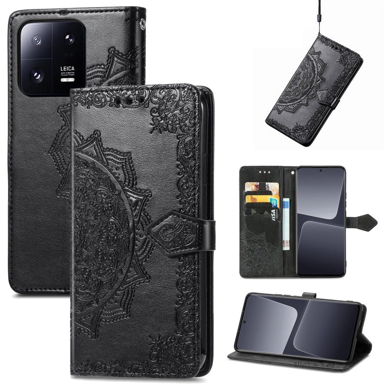Mandala Flower Embossed Leather Phone Case, For Xiaomi 13 Pro, For Xiaomi Redmi Note 12 Discovery, For Xiaomi Redmi Note 12 Explorer