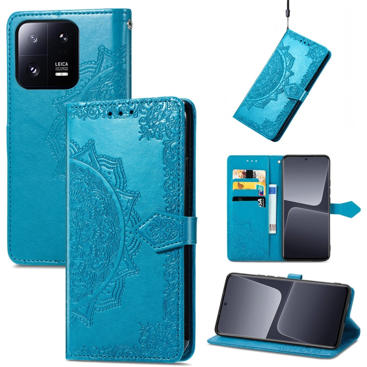 Mandala Flower Embossed Leather Phone Case, For Xiaomi 13 Pro, For Xiaomi Redmi Note 12 Discovery, For Xiaomi Redmi Note 12 Explorer