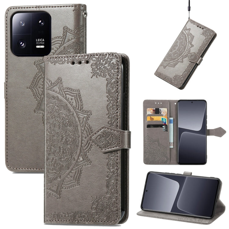 Mandala Flower Embossed Leather Phone Case, For Xiaomi 13 Pro, For Xiaomi Redmi Note 12 Discovery, For Xiaomi Redmi Note 12 Explorer