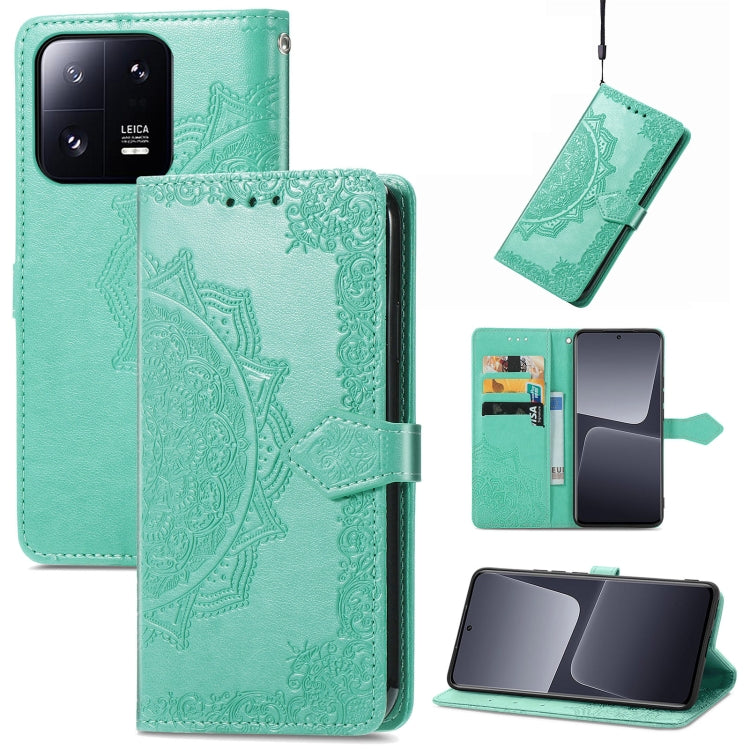 Mandala Flower Embossed Leather Phone Case, For Xiaomi 13 Pro, For Xiaomi Redmi Note 12 Discovery, For Xiaomi Redmi Note 12 Explorer