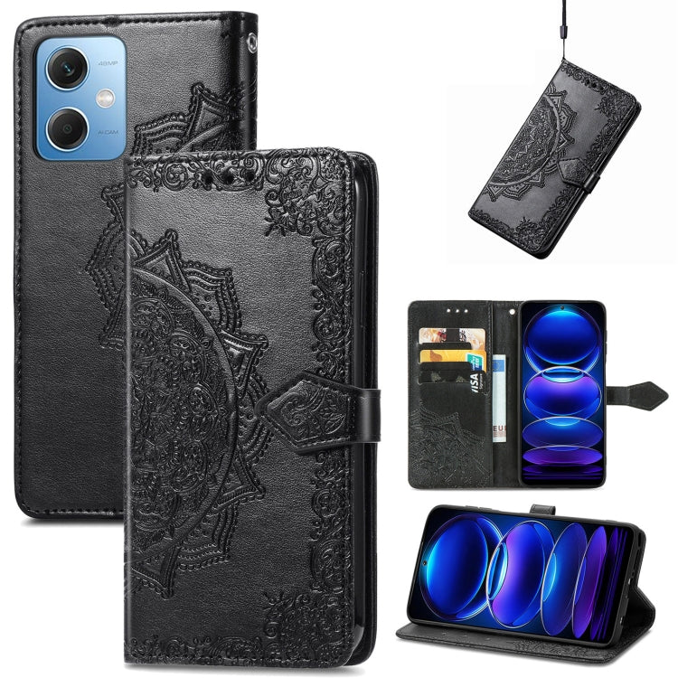 Mandala Flower Embossed Leather Phone Case, For Xiaomi 13 Pro, For Xiaomi Redmi Note 12 Discovery, For Xiaomi Redmi Note 12 Explorer