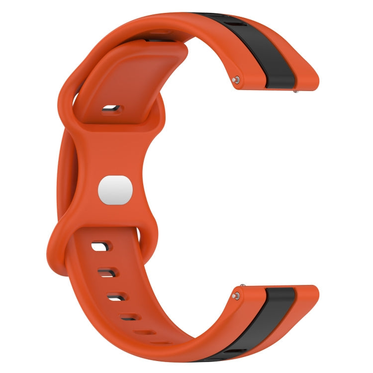 20mm Butterfly Buckle Two-Color Silicone Watch Band, For Garmin Approach S40, For Garmin Forerunner 158