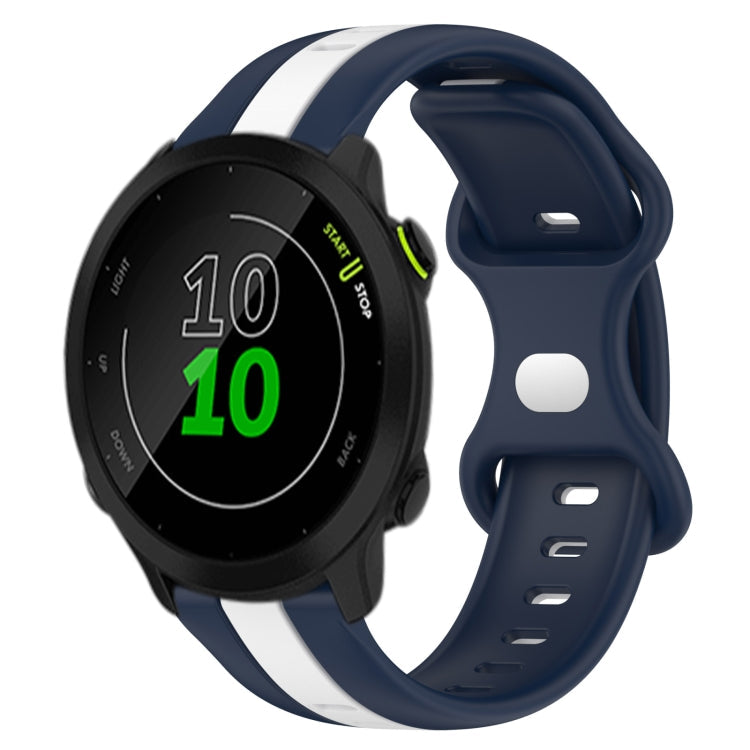 20mm Butterfly Buckle Two-Color Silicone Watch Band, For Garmin Approach S40, For Garmin Forerunner 158