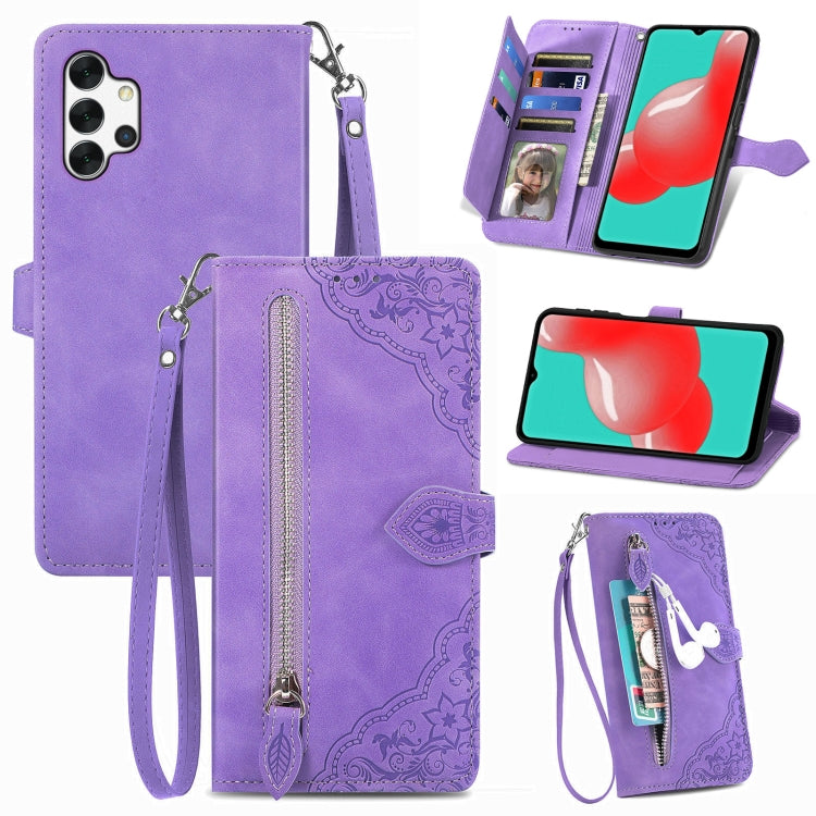 Embossed Flower Shockproof Leather Phone Case, For  Samsung Galaxy A32 5G, For Xiaomi Redmi K50 Ultra