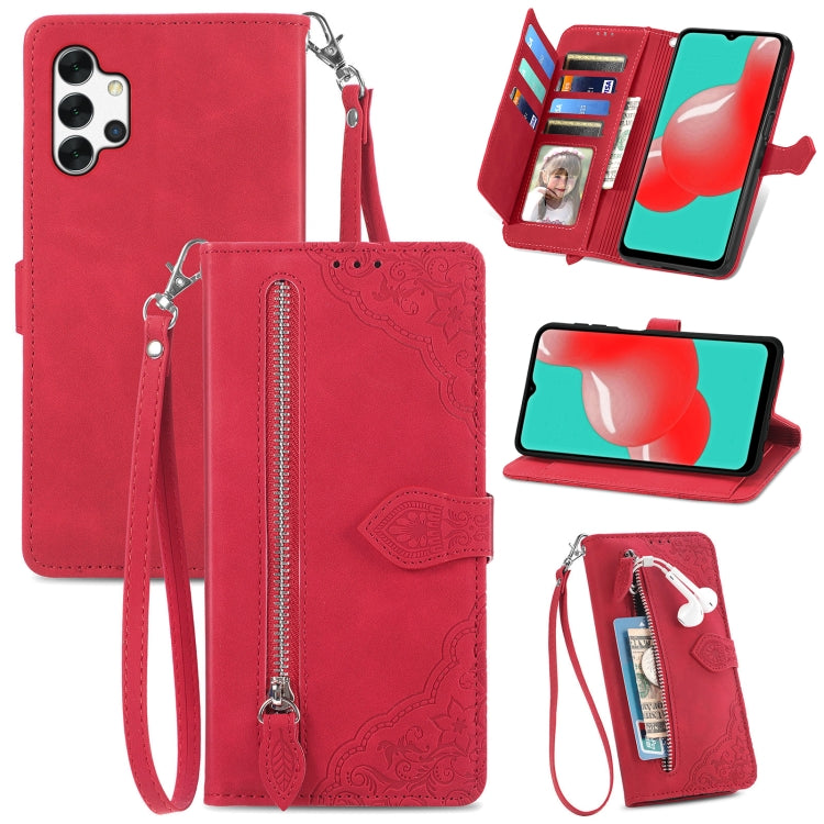 Embossed Flower Shockproof Leather Phone Case, For  Samsung Galaxy A32 5G, For Xiaomi Redmi K50 Ultra
